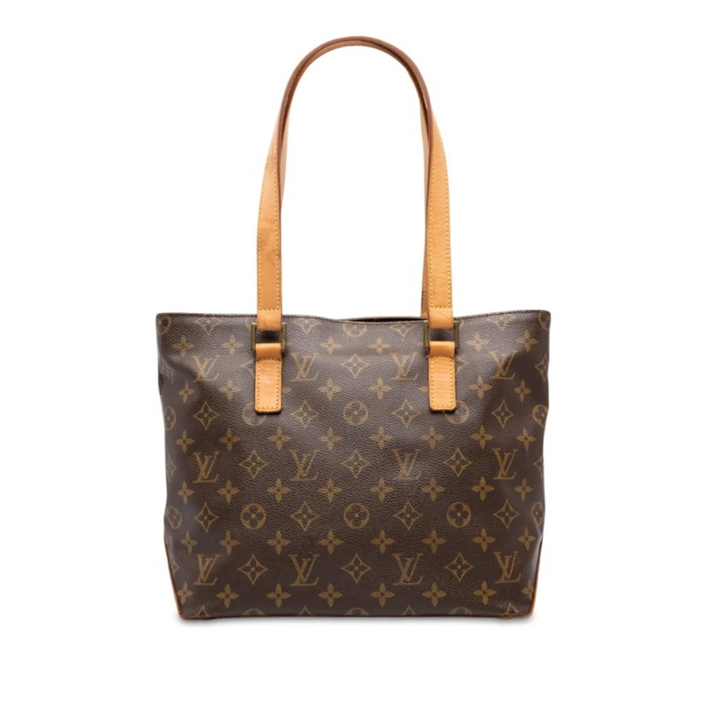 Louis Vuitton Monogram Cabas Piano Tote Bag Shoulder M51148 Brown Leather Wom...